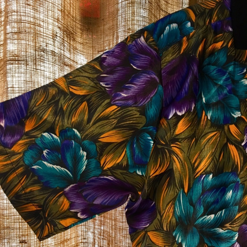 Vintage Floral Button Blouse By Gianna Size 8 - Picture 3 of 7